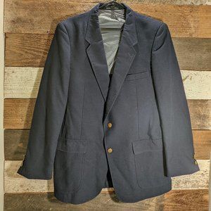 Vintage 90s Patagonia Navy Blue Sports Coat Blazer Men's 44R w/ Gold Buttons